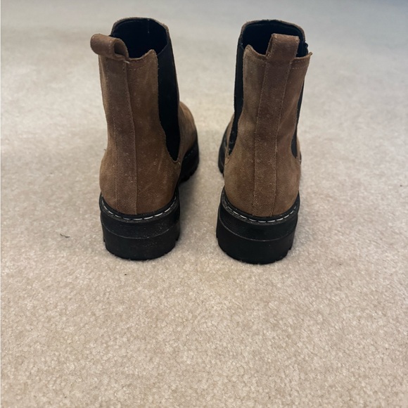 Women's Tan Suede Ankle Boots - Picture 5 of 5